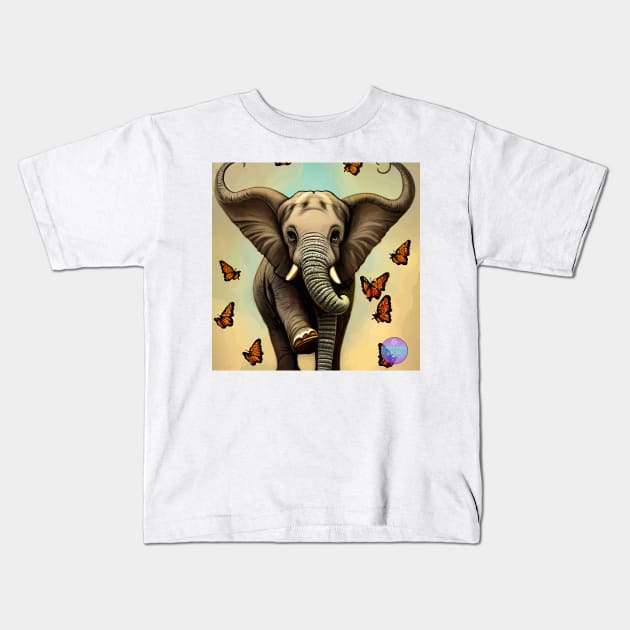 CUTE ELEPHANT Kids T-Shirt by Morrigan Austin